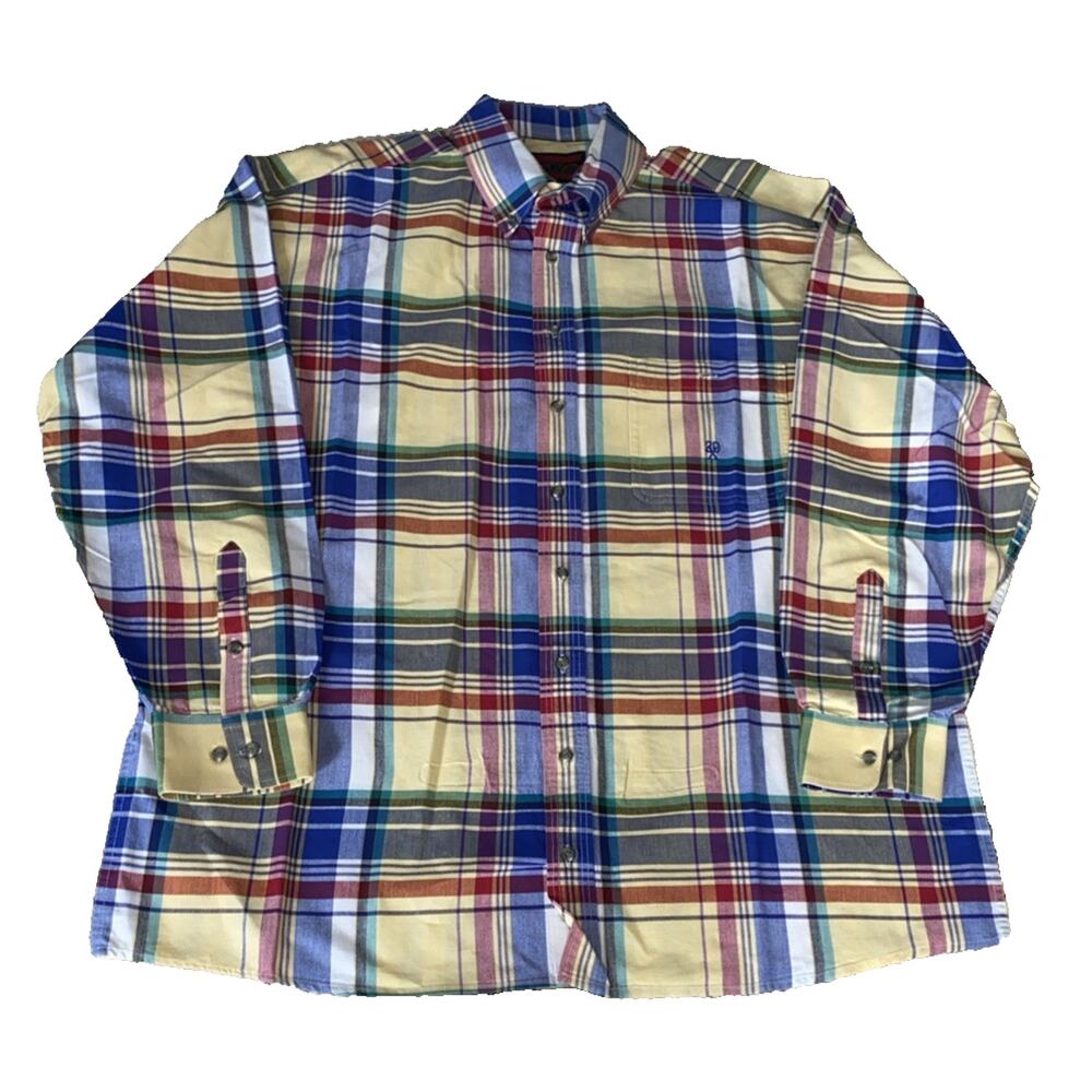 Vintage Twenty X Western check shirt cowboy plaid Cotton Rodeo Men XXL